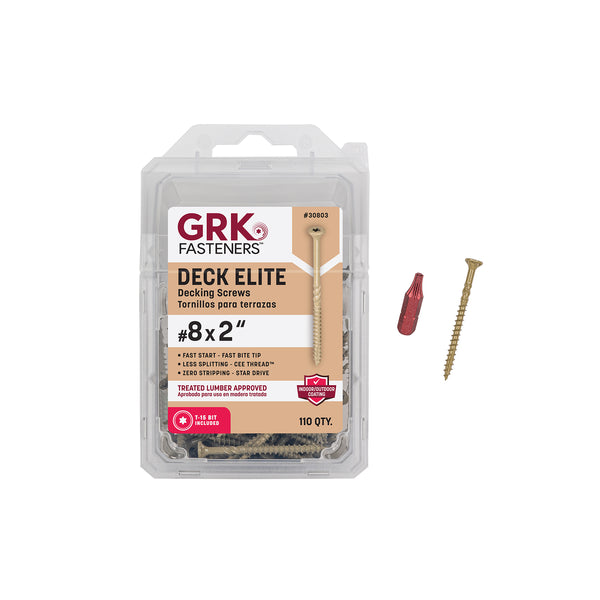 GRK 30803 #8 x 2 in. Deck Elite Screws 110-Count