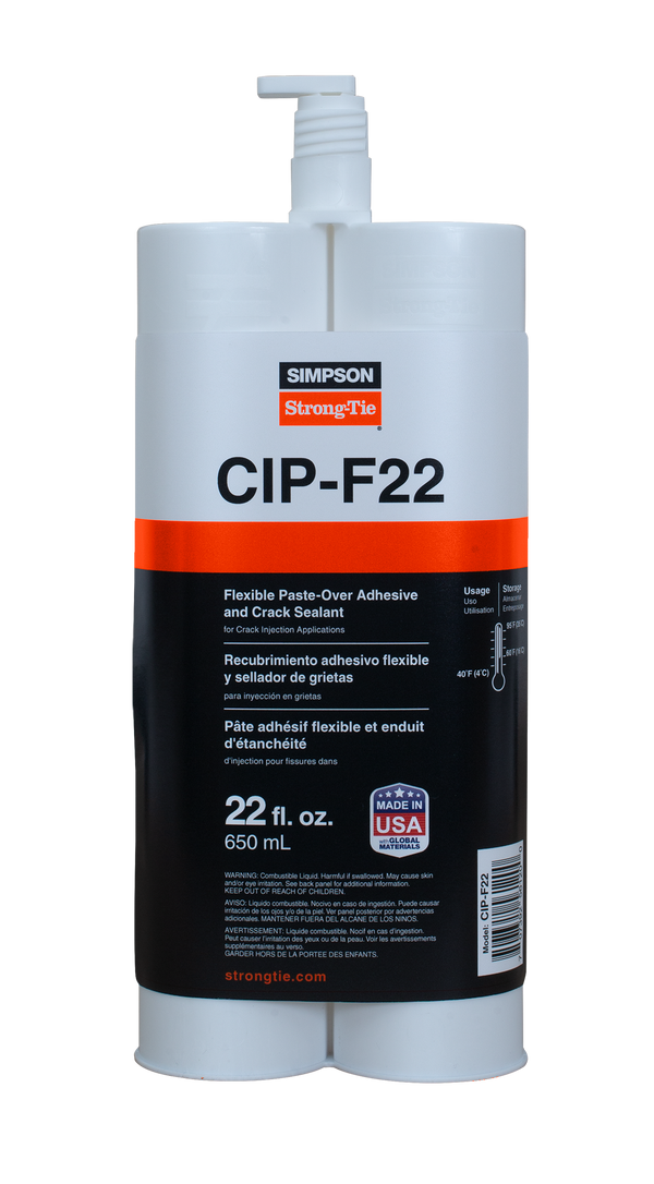 Simpson CIP-F22 CIP-F Flexible Paste-Over Adhesive and Crack Sealant (22 oz.)