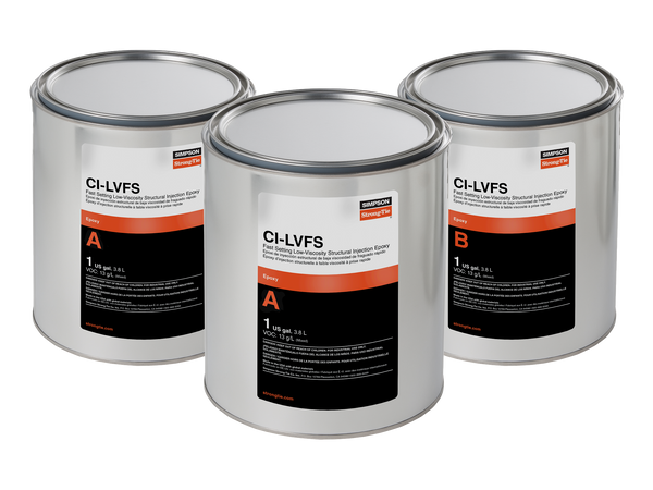 Simpson CILVFS3KT CI-LV FS Fast-Setting Low-Viscosity Structural Injection Epoxy (3-gal. Kit)