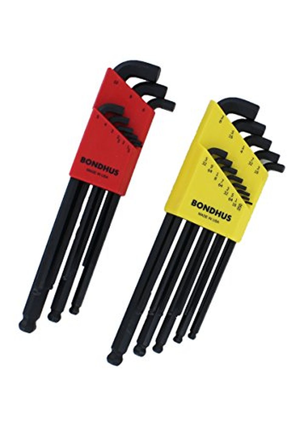 Ball End Inch & Metric Hex Key Sets - .050 to 3/8 & 1.5mm to 10mm (22  Pieces)