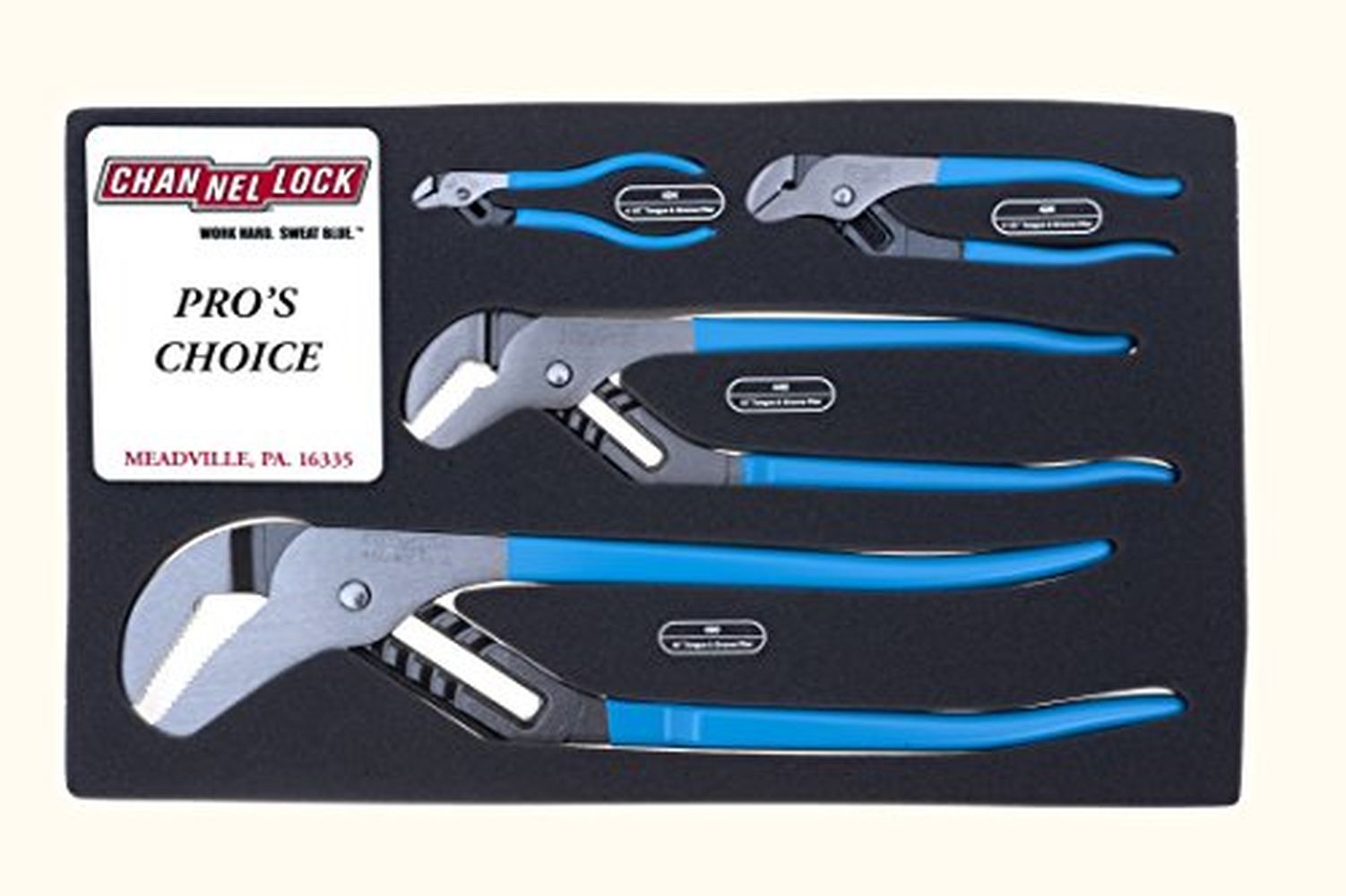 Channellock PC1 Pro's Choice Set, 4 Piece Set USA Tool Depot