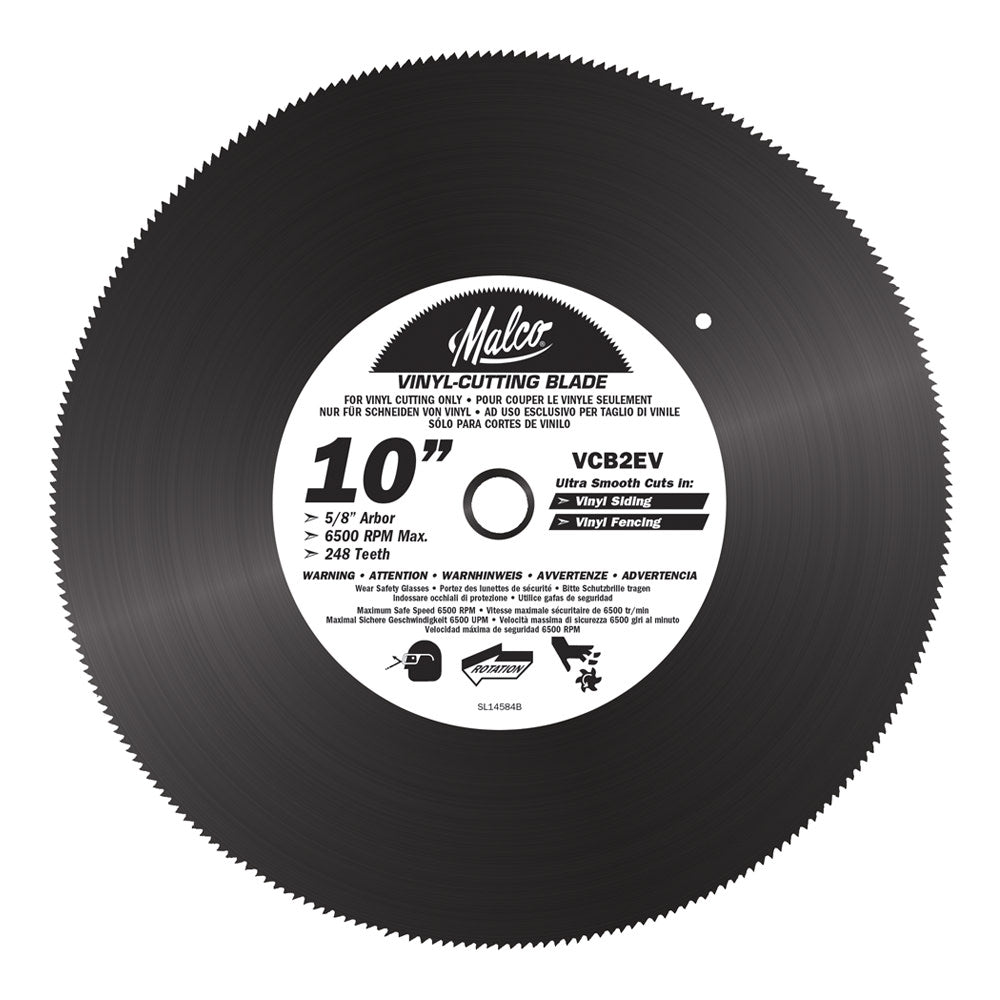 Malco VCB2 EV 10 in. Vinyl Siding and Fencing Cutting Circular Saw Bla –  USA Tool Depot