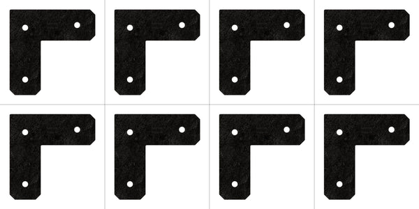 Simpson Strong-Tie APVL4 Outdoor Accents® Avant Collection™ ZMAX®, Black Powder-Coated L Strap for 4x4, 8-Pack