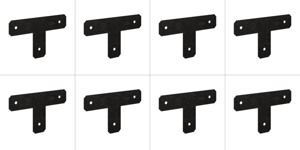Simpson Strong-Tie APVT4 Outdoor Accents® Avant Collection™ ZMAX®, Black Powder-Coated T Strap for 4x4, 8-Pack