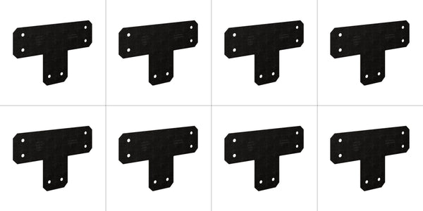 Simpson Strong-Tie APVT6 Outdoor Accents® Avant Collection™ ZMAX®, Black Powder-Coated T Strap for 6x6, 8-Pack