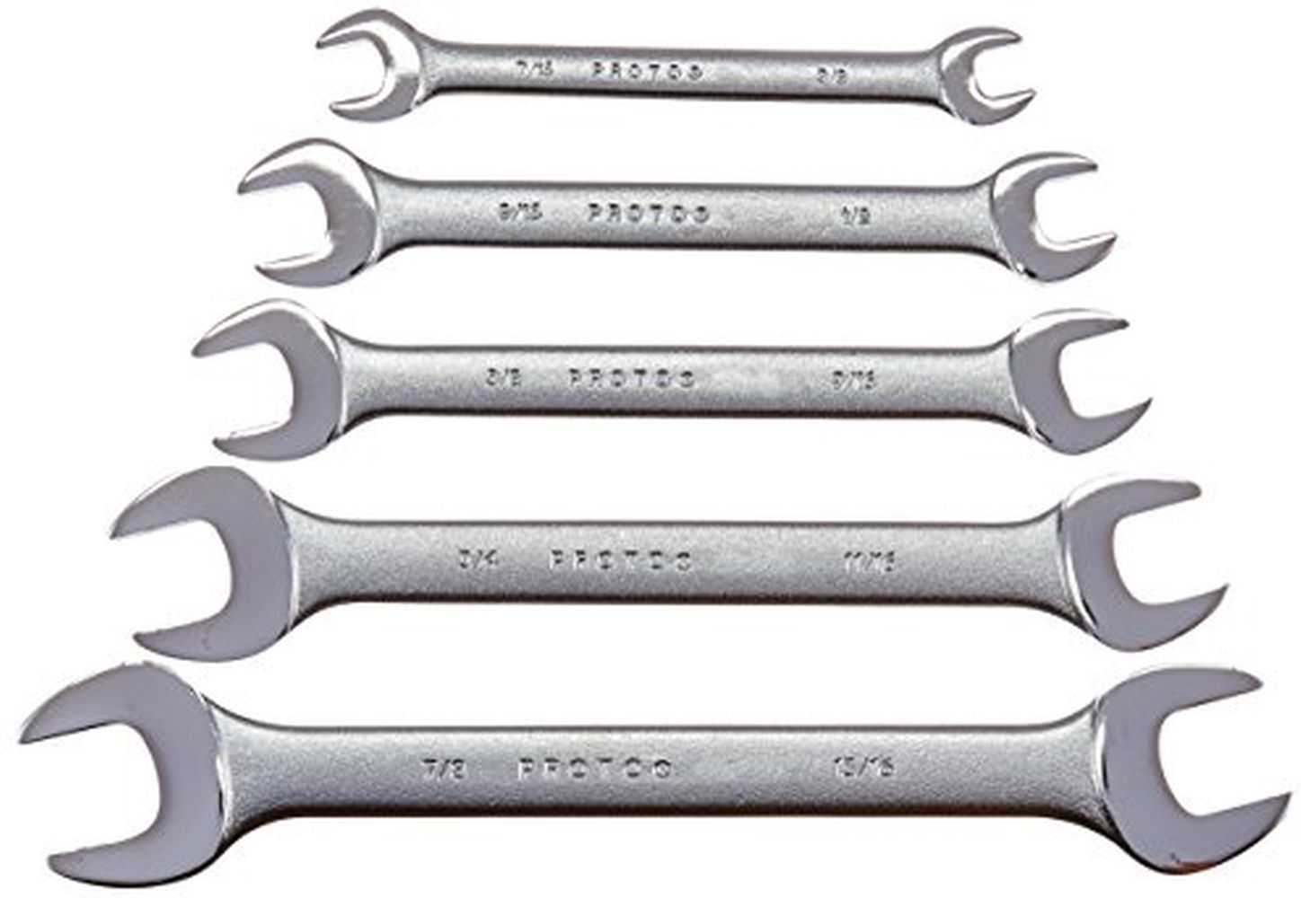 Stanley Proto J3000N Satin Alloy Steel Open End Wrench, 5 Piece Set