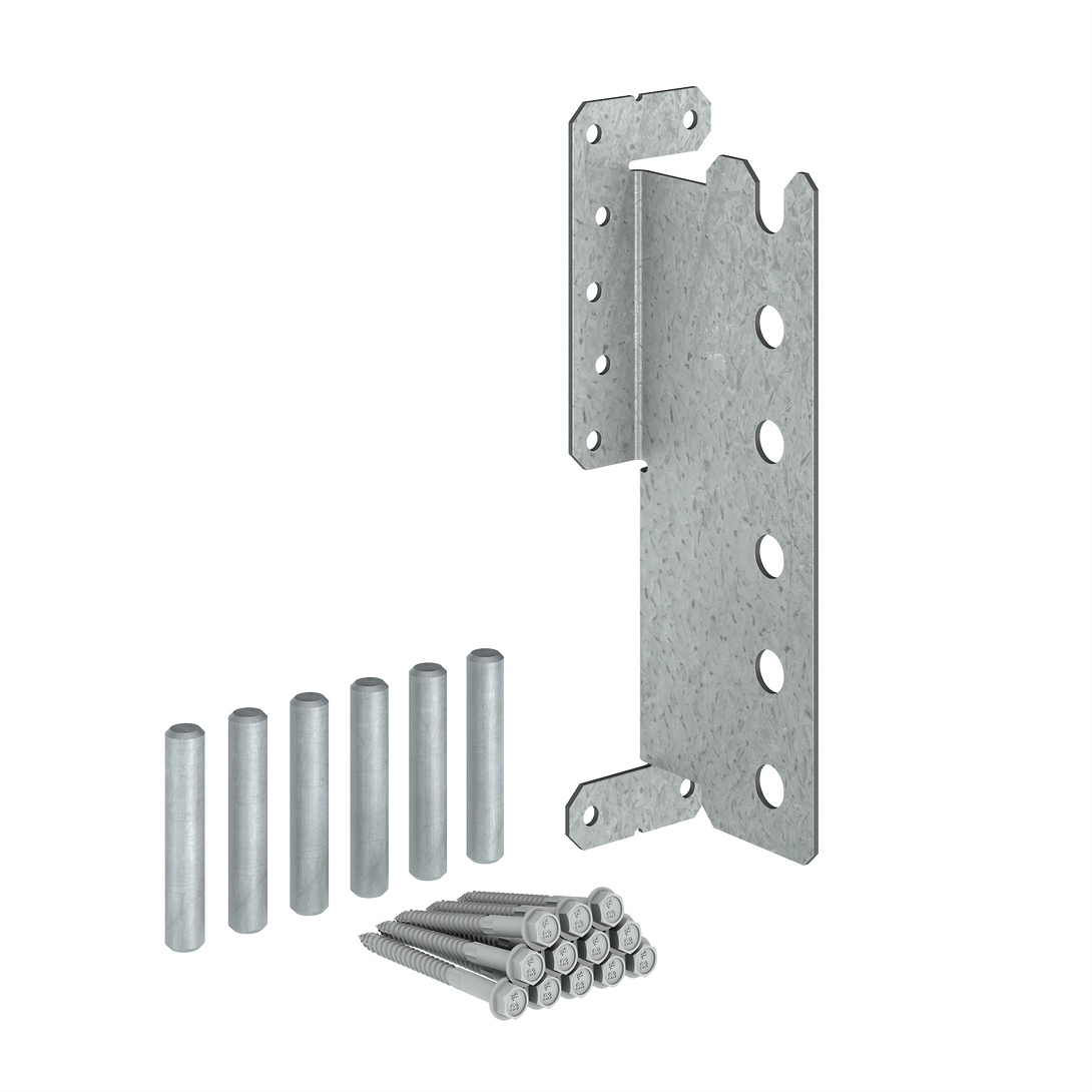 Simpson CJT6ZS CJTZ 12-Gauge ZMAX Galvanized Concealed Joist Tie with 6 Short Pins