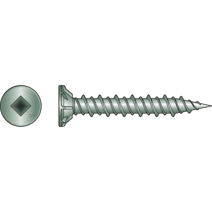 Simpson CB3BLGHL158S CB3BLGHL Fiber-Cement Board Screw Collated — #9 x 1-5/8 in. #3 SQU 1500-Qty