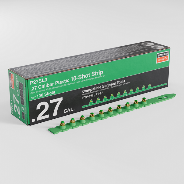Simpson P27SL3 P27SL 0.27-Caliber Plastic, 10-Shot Strip Load, Green (100-Qty)