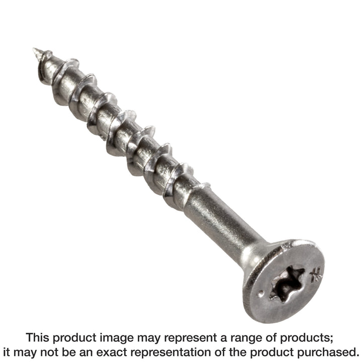 Simpson T08162WP-RP85 Deck-Drive DWP WOOD SS Screw — #8 x 1-5/8 in. T20, Flat Head, Type 316 85-Qty