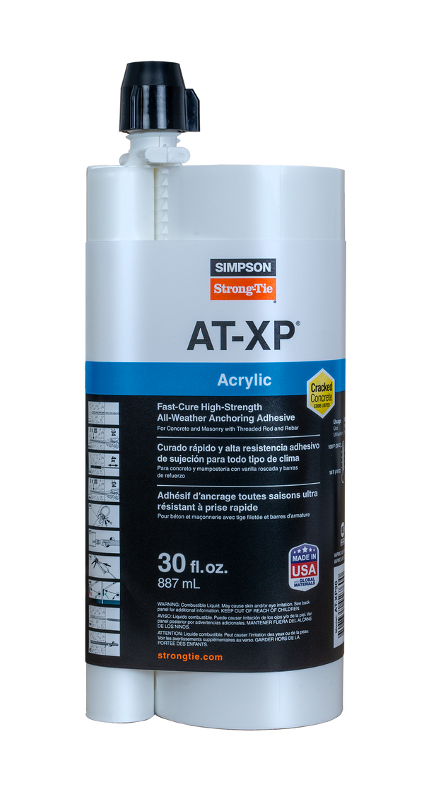 Simpson AT-XP30 AT-XP 30-oz. High-Strength Acrylic Anchoring Adhesive Cartridge w/ Nozzle