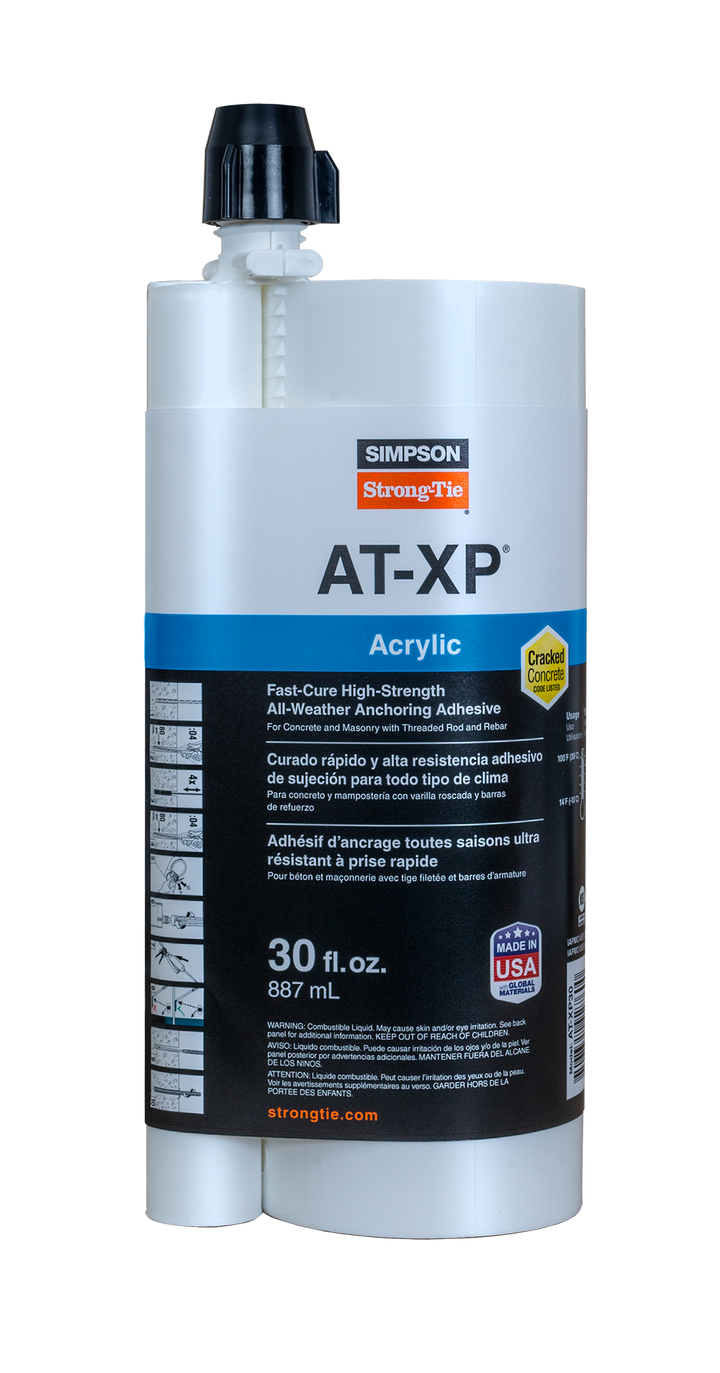 Simpson AT-XP30 AT-XP 30-oz. High-Strength Acrylic Anchoring Adhesive Cartridge w/ Nozzle