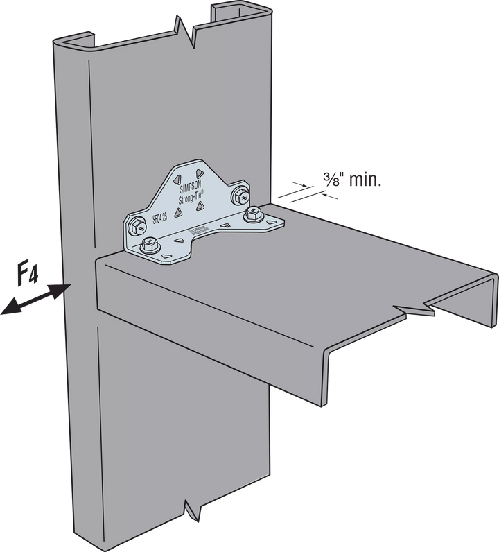 Simpson SFC4.25-R175 SFC 1-1/2 in. x 1-3/4 in. x 4-1/4 in. Steel Framing Connector 175-Qty
