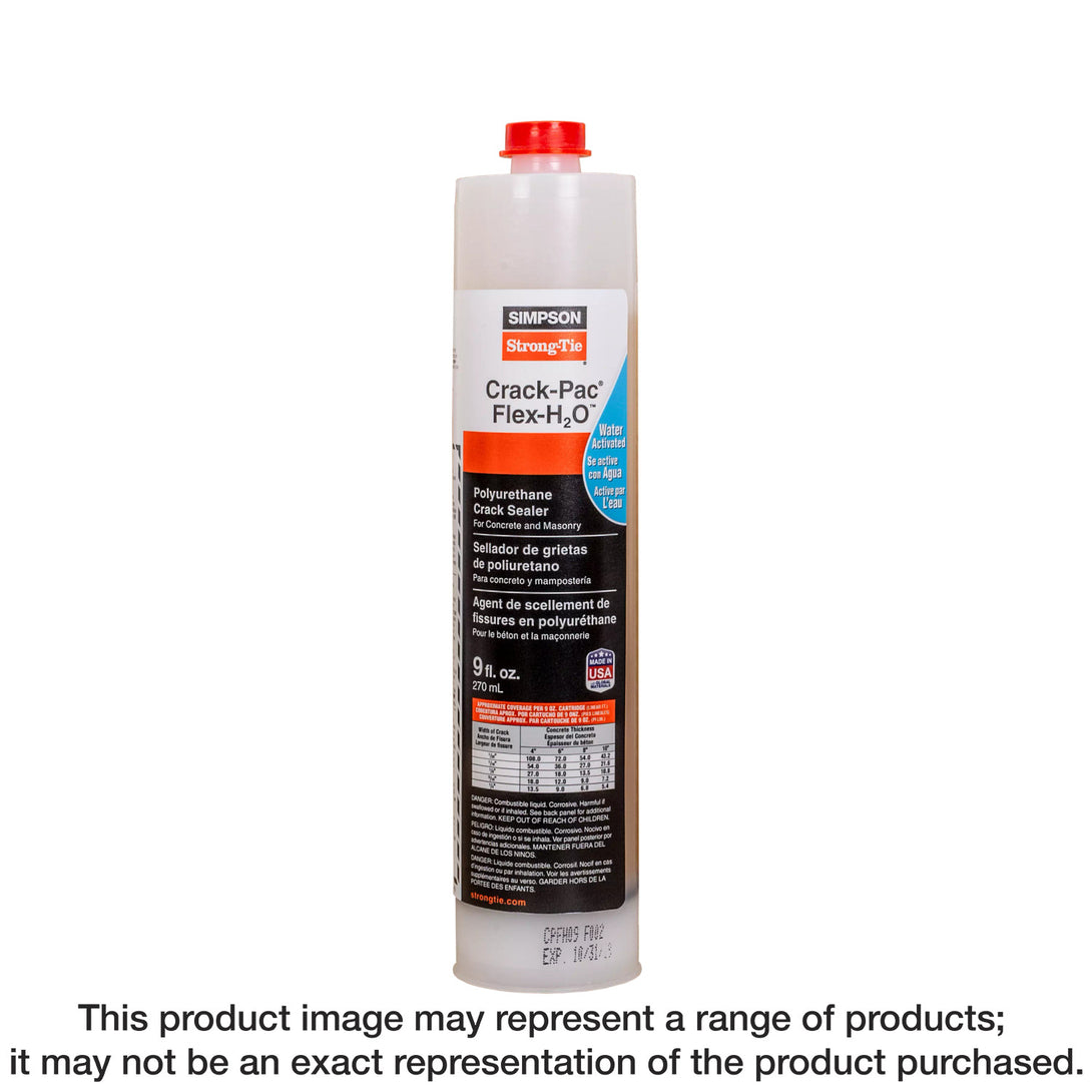 Simpson CPFH09 Crack-Pac Flex-H2O 9 oz. Polyurethane Crack Sealer Cartridge