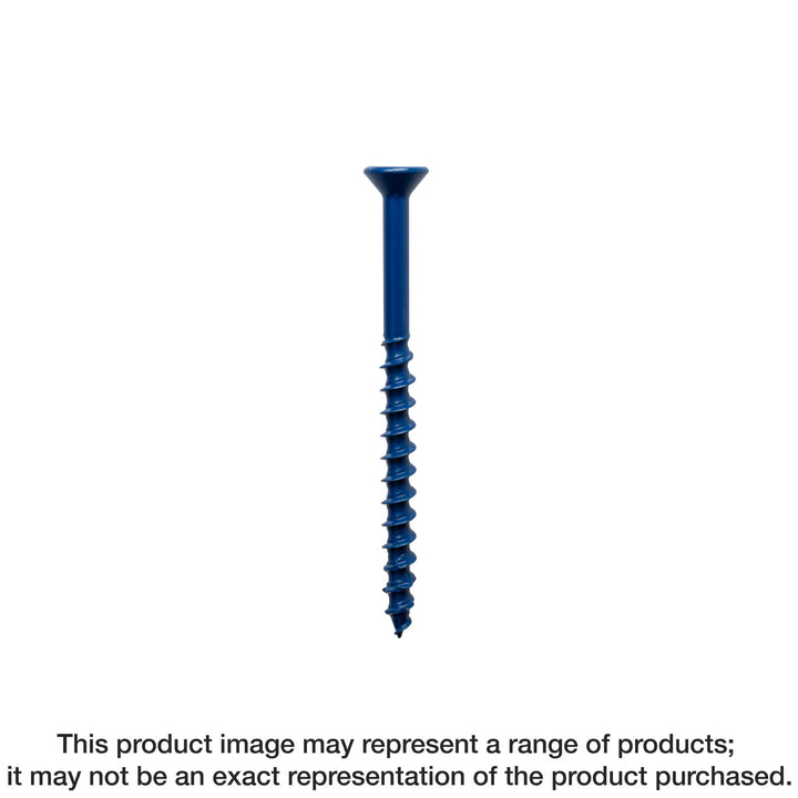 Simpson TNT18114TFR200 Titen Turbo — 3/16 in. x 1-1/4 in. 6-Lobe Flat-Head Concrete and Masonry Screw, Blue 200-Qty