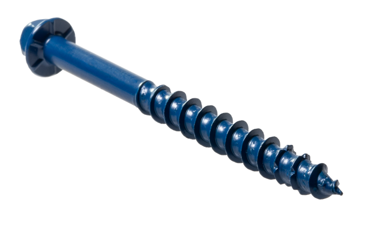 Simpson TNT25234H Titen Turbo — 1/4 in. x 2-3/4 in. Hex-Head Concrete and Masonry Screw, Blue 100-Qty