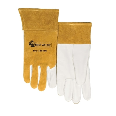 Anchor Brand 102036M MIG/TIG Welding Gloves, Capeskin, Medium, White