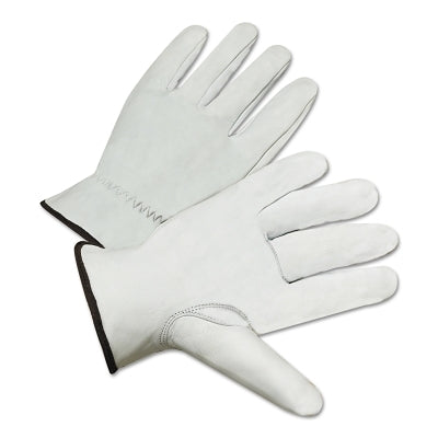 Anchor Brand 4200S Premium Grain Goatskin Driver Gloves, Small, Unlined, White