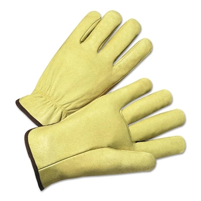 Anchor Brand 70300M Standard Grain Pigskin Driver Gloves, Medium, Unlined, Tan