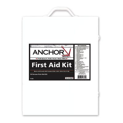 Anchor Brand 864-09-1F 4 Shelf First Aid Cabinet, ANSI Z308.1-2009, Steel Cabinet, Includes 1100 Pieces