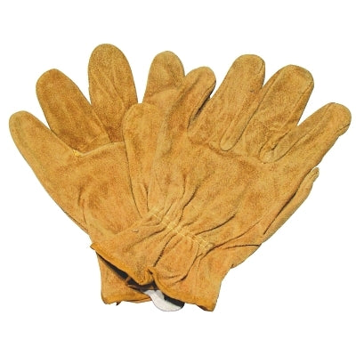 Anchor Brand Q16 Split Cowhide Leather Driver Gloves, Large, Unlined, Russet