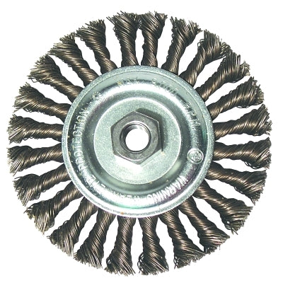 Anchor Brand 94869 Standard Twist Knot Wheels  6 in D  1/2 in Face  0.23 Stainless Steel Wire