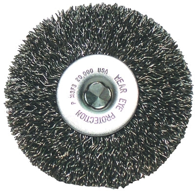 Anchor Brand 93720 Crimped Wheel Brushes  8 in D x 1 in W  0.014 in  Carbon Steel