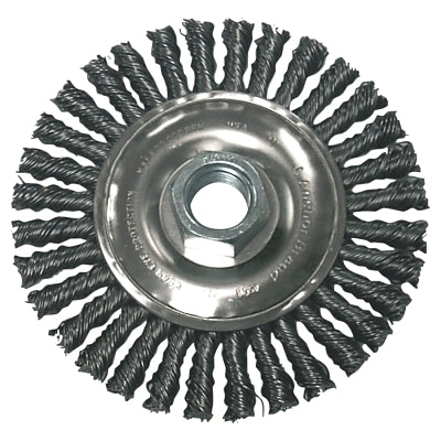 Anchor Brand 94138 Stringer Bead Wheel Brushes  6 in dia x 3/6 in W  0.02 in  Stainless Steel