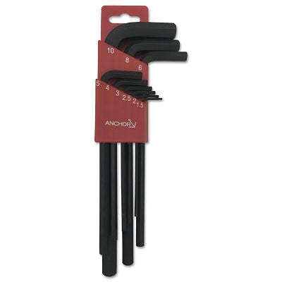 Anchor Brand 50022 Hex Key Sets with Holders, 22 per set, Metric/SAE