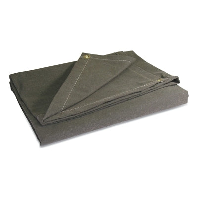 Anchor Brand 92618 Protective Tarp, 12 ft W x 16 ft L, Fire Retardant, Canvas, Olive Drab