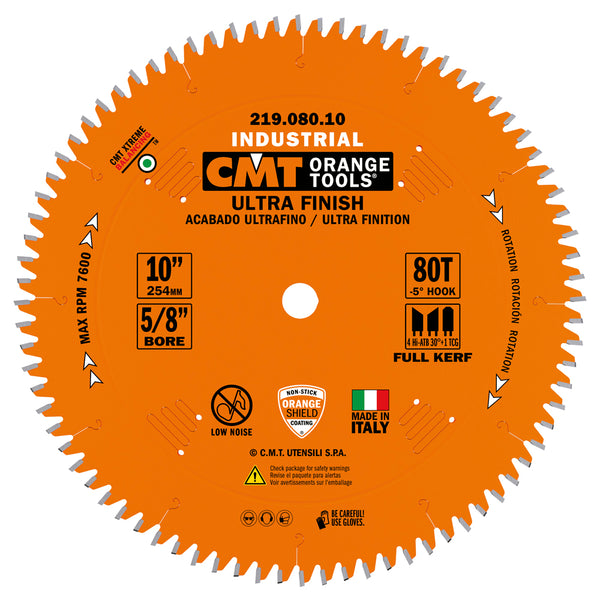 CMT Orange Tools 219.060.08 ULTRA FINISH SLIDING COMPOUND 8-1/2”x5/8’’  T=60 Hi-ATB+TCG (-5°NEG)