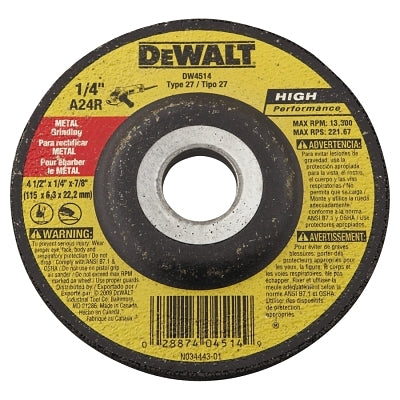 DeWalt DW4514 4-1/2"X1/4"X7/8" A24R 12