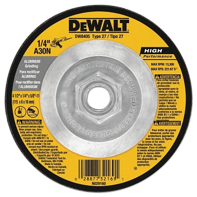 DeWalt DW8405 4-1/2"X1/4"X5/8"-11 ALUMINUM GRINDING WHEEL