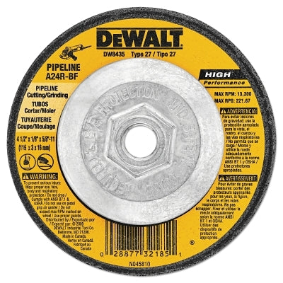 DeWalt DW8435 4-1/2"X1/8"X5/8"-11 PIPELINER CUTTING/GRINDING