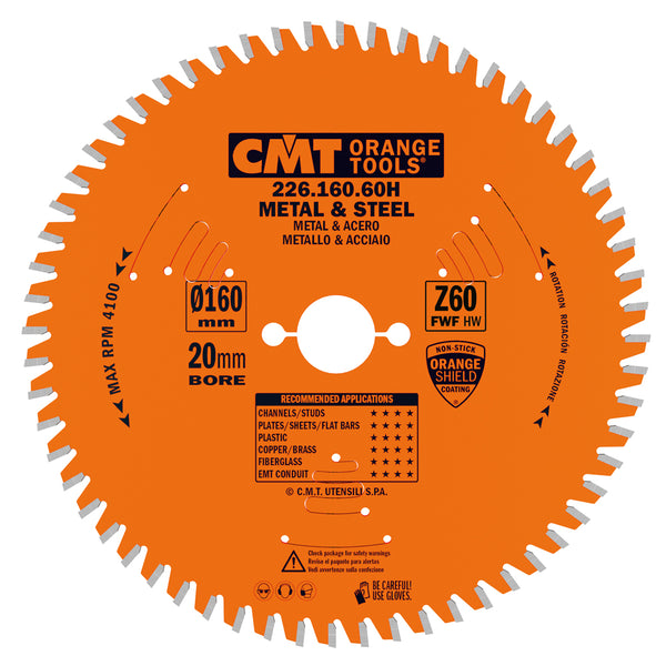 CMT Orange Tools 226.080.12 THIN - METAL & STEEL 12”x0.087”/0.071”x1’’  T=80 FWF