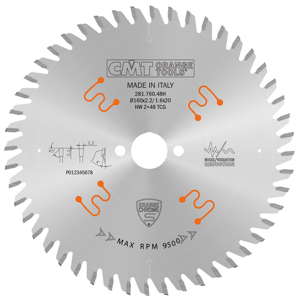 CMT Orange Tools 281.672.12M HEAVY-DUTY FINE FINISH 300x3.2/2.2x30mm  T=72 TCG