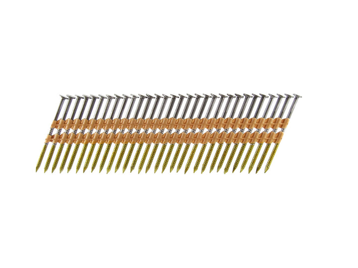 B&C Eagle 238X113R/22B 2-3/8" x .113 Round Head 22° Bright Ring Shank Plastic Collated Framing Nails 5,000 per box