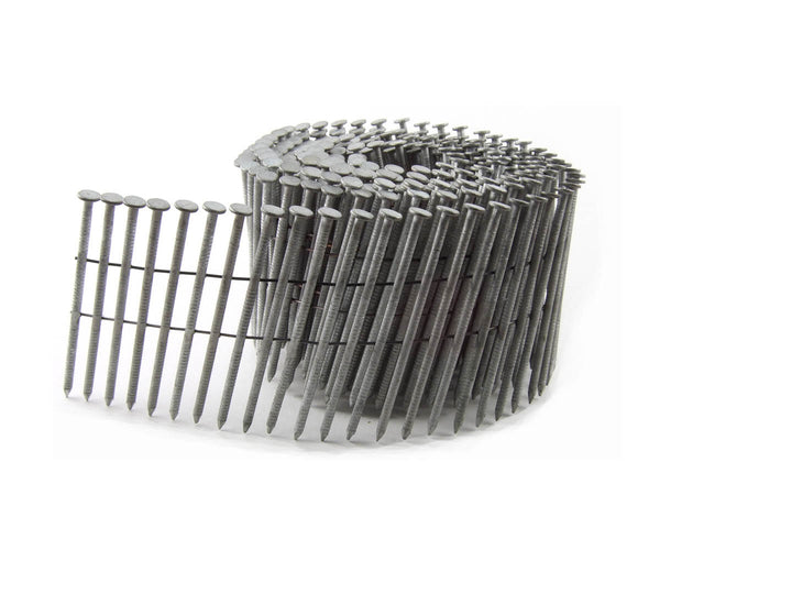 B&C Eagle 314X120HDRC 3-1/4" x .120 Round Head 15° Hot Dip Galvanized Ring Shank Wire Collated Coil Framing Nails 2,500 per box