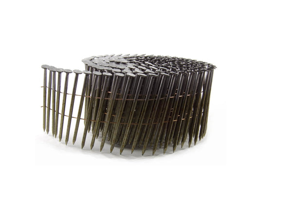 B&C Eagle A3X120C 3" x .120 Round Head 15° Bright Smooth Shank Wire Collated Coil Framing Nails 400 per box