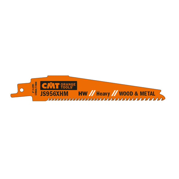 CMT Orange Tools JS956XHM-3 RECIPROCATING SAW BLADES for WOOD&METAL (CARBIDE) 6”x 6-8TPI  (3-PCS.)