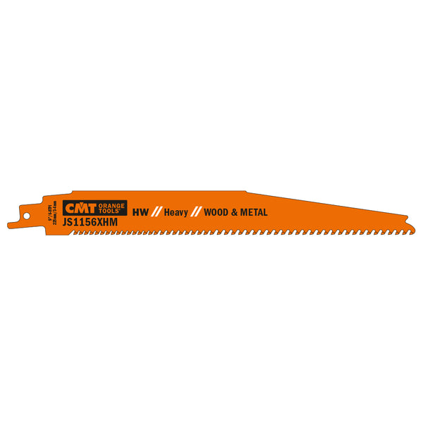 CMT Orange Tools JS1156XHM-3 RECIPROCATING CARBIDE BLADES 9”x 6-8TPI for WOOD&METAL  (3-PCS.)