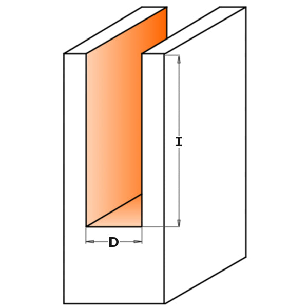 CMT Orange Tools 812.611.11 STRAIGHT BITS, LONG SERIES D=7/16” S=1/2”