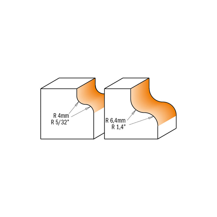 CMT Orange Tools 859.540.11 OGEE BIT D=1-1/8”x1/2” R=5/32” S=1/2”