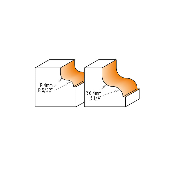 CMT Orange Tools 860.564.11 OGEE BIT D=1-1/2”x45/64” R=1/4” S=1/2”