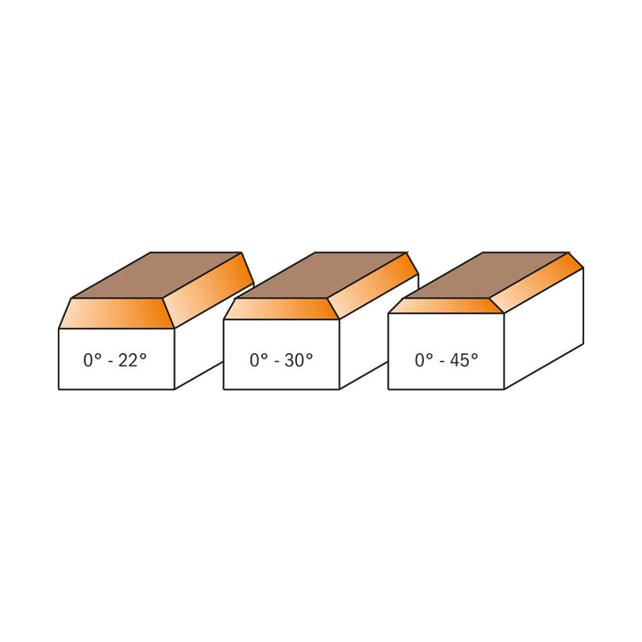 CMT Orange Tools 821.045.11 COMBINATION TRIMMER BIT D=15/32”x1/2” A=0°-45° S=1/4”