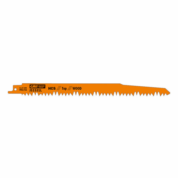 CMT Orange Tools JS1531L-5 RECIPROCATING SAW BLADES for WOOD (HCS) 10”x 5TPI  (5-PCS.)