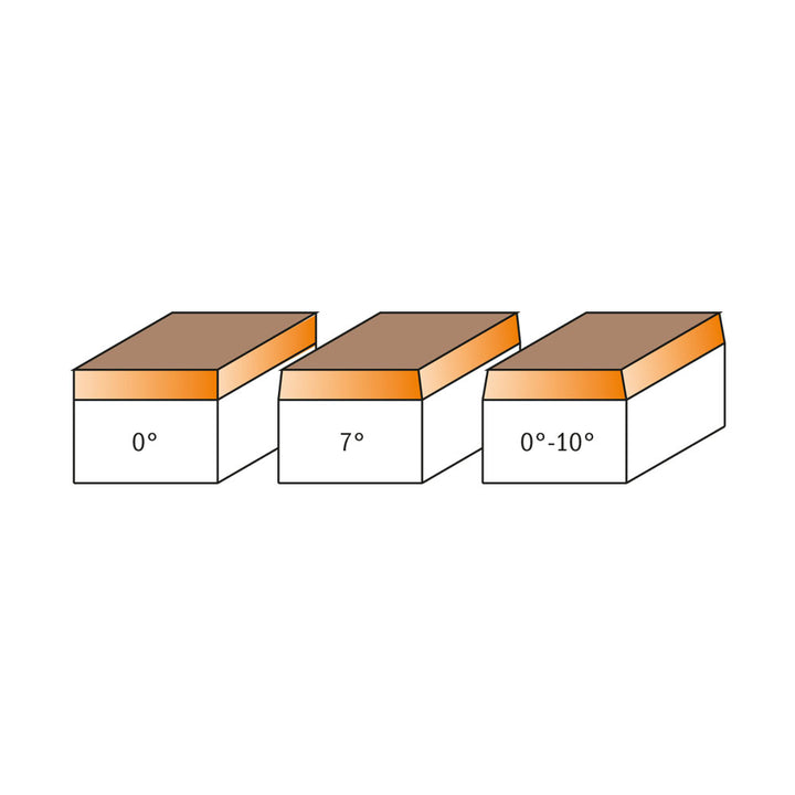 CMT Orange Tools 842.095.11 SOLID CARBIDE COMBINATION TRIMMER BIT D=1/4”x3/8” A=0° S=1/4”