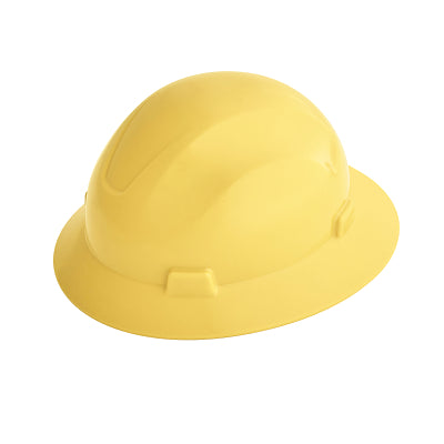 Jackson Safety 20801 Advantage Series Full Brim Vented and Non-Vented Hard Hat, 4 pt Rapid Dial, Non-Vented, Yellow