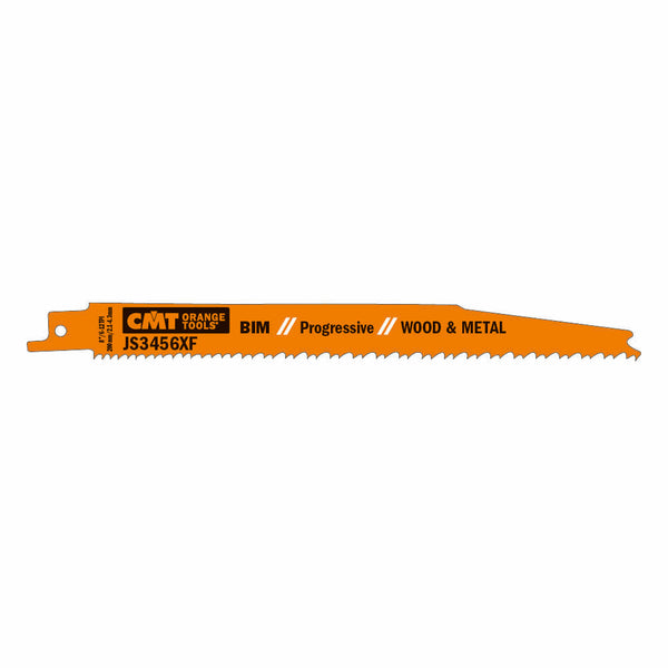 CMT Orange Tools JS3456XF-20 RECIPROCATING SAW BLADES for WOOD&METAL (BIM) 8”x 6-12TPI  (20-PCS.)