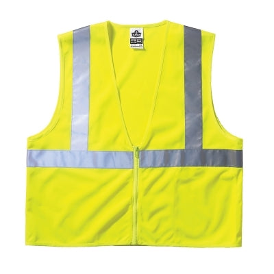 Ergodyne 21057 ECONOMY VEST CLASS II MESH ZIPPER LIME  2XL/3XL